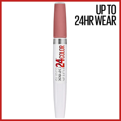 Maybelline Super Stay 24, 2 - Step Liquid Lipstick Makeup, Long Lasting Highly Pigmented Color with Moisturizing Balm, Very Cranberry, Ruby Red, 1 Count - 7DAY'S