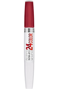 Maybelline Super Stay 24, 2 - Step Liquid Lipstick Makeup, Long Lasting Highly Pigmented Color with Moisturizing Balm, Very Cranberry, Ruby Red, 1 Count - 7DAY'S