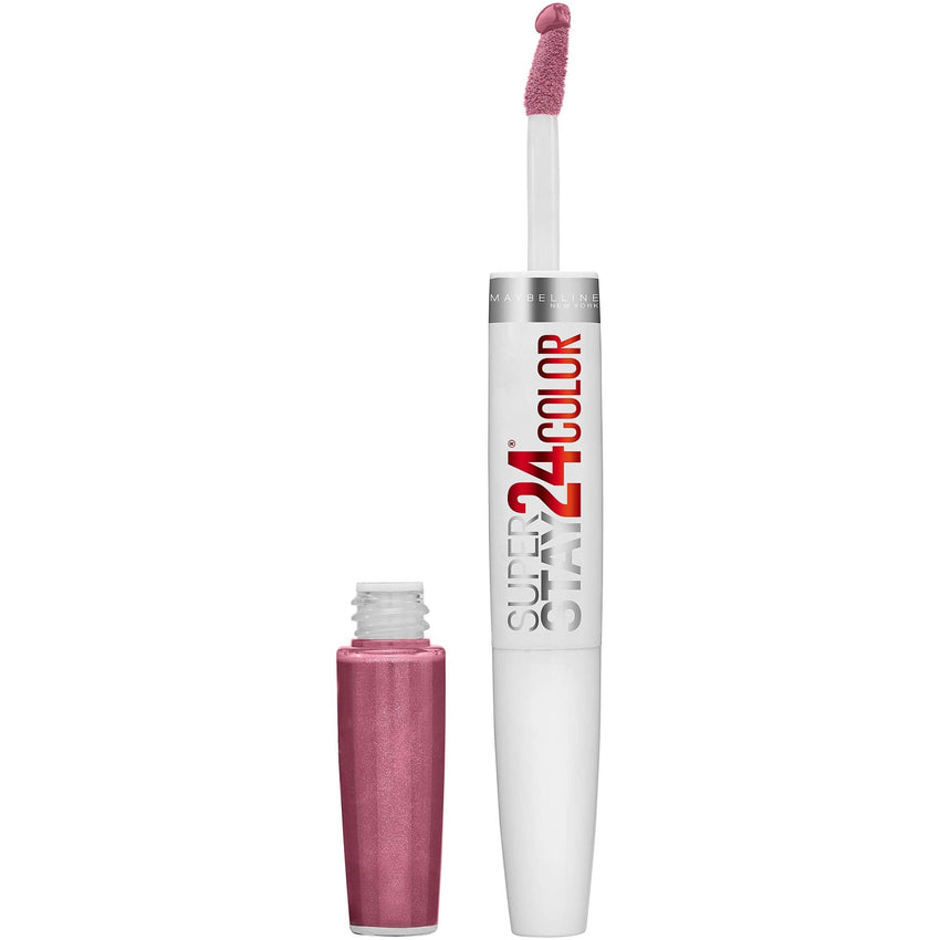 Maybelline Super Stay 24, 2 - Step Liquid Lipstick Makeup, Long Lasting Highly Pigmented Color with Moisturizing Balm, Very Cranberry, Ruby Red, 1 Count - 7DAY'S