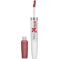 Maybelline Super Stay 24, 2 - Step Liquid Lipstick Makeup, Long Lasting Highly Pigmented Color with Moisturizing Balm, Very Cranberry, Ruby Red, 1 Count - 7DAY'S