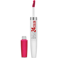 Maybelline Super Stay 24, 2 - Step Liquid Lipstick Makeup, Long Lasting Highly Pigmented Color with Moisturizing Balm, Very Cranberry, Ruby Red, 1 Count - 7DAY'S
