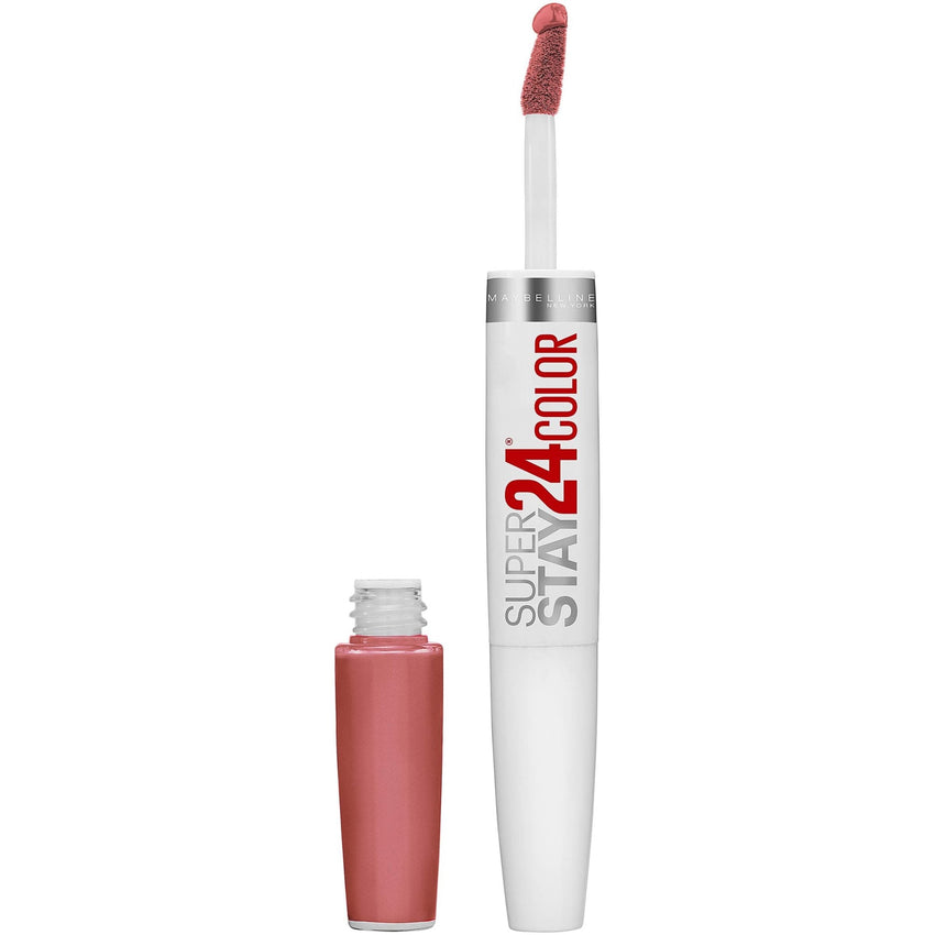 Maybelline Super Stay 24, 2 - Step Liquid Lipstick Makeup, Long Lasting Highly Pigmented Color with Moisturizing Balm, Very Cranberry, Ruby Red, 1 Count - 7DAY'S