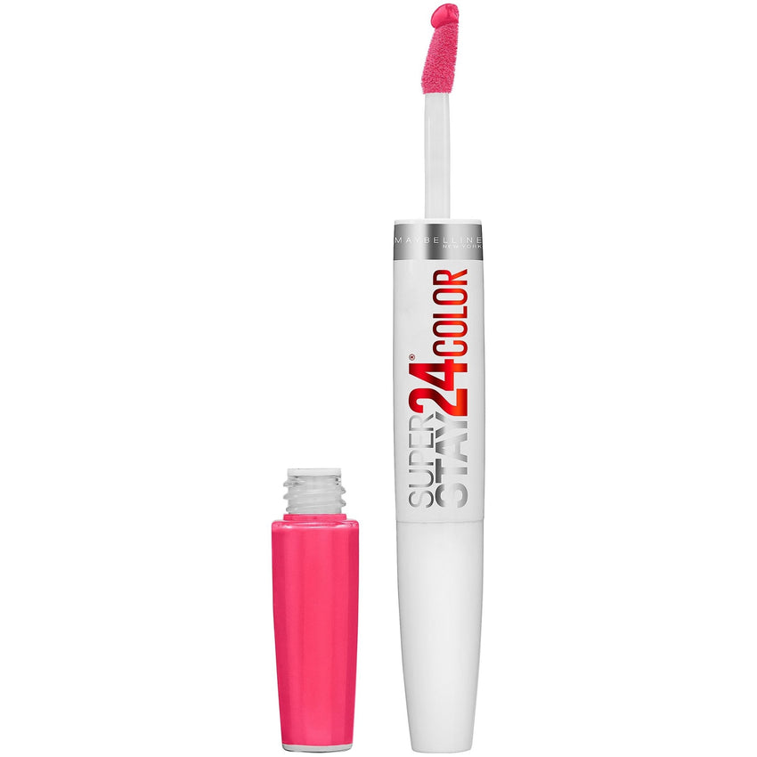 Maybelline Super Stay 24, 2 - Step Liquid Lipstick Makeup, Long Lasting Highly Pigmented Color with Moisturizing Balm, Very Cranberry, Ruby Red, 1 Count - 7DAY'S