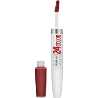 Maybelline Super Stay 24, 2 - Step Liquid Lipstick Makeup, Long Lasting Highly Pigmented Color with Moisturizing Balm, Very Cranberry, Ruby Red, 1 Count - 7DAY'S