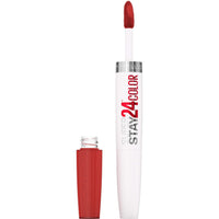 Maybelline Super Stay 24, 2 - Step Liquid Lipstick Makeup, Long Lasting Highly Pigmented Color with Moisturizing Balm, Very Cranberry, Ruby Red, 1 Count - 7DAY'S