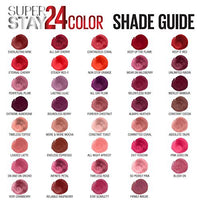 Maybelline Super Stay 24, 2 - Step Liquid Lipstick Makeup, Long Lasting Highly Pigmented Color with Moisturizing Balm, Very Cranberry, Ruby Red, 1 Count - 7DAY'S