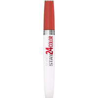Maybelline Super Stay 24, 2 - Step Liquid Lipstick Makeup, Long Lasting Highly Pigmented Color with Moisturizing Balm, Very Cranberry, Ruby Red, 1 Count - 7DAY'S