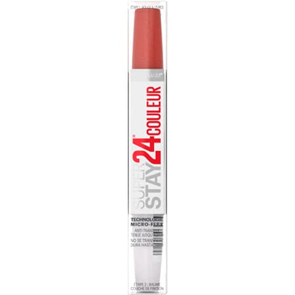 Maybelline Super Stay 24, 2 - Step Liquid Lipstick Makeup, Long Lasting Highly Pigmented Color with Moisturizing Balm, Very Cranberry, Ruby Red, 1 Count - 7DAY'S
