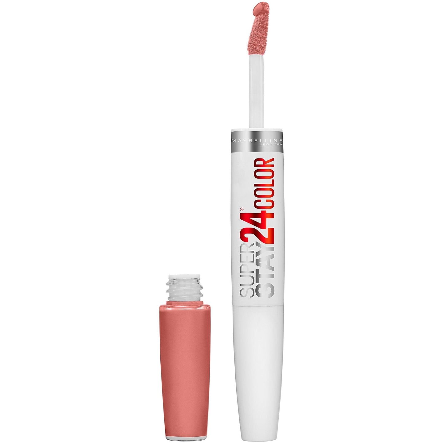 Maybelline Super Stay 24, 2 - Step Liquid Lipstick Makeup, Long Lasting Highly Pigmented Color with Moisturizing Balm, Very Cranberry, Ruby Red, 1 Count - 7DAY'S