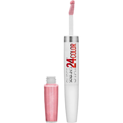 Maybelline Super Stay 24, 2 - Step Liquid Lipstick Makeup, Long Lasting Highly Pigmented Color with Moisturizing Balm, Very Cranberry, Ruby Red, 1 Count - 7DAY'S