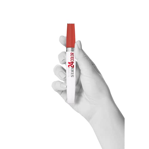 Maybelline Super Stay 24, 2 - Step Liquid Lipstick Makeup, Long Lasting Highly Pigmented Color with Moisturizing Balm, Very Cranberry, Ruby Red, 1 Count - 7DAY'S