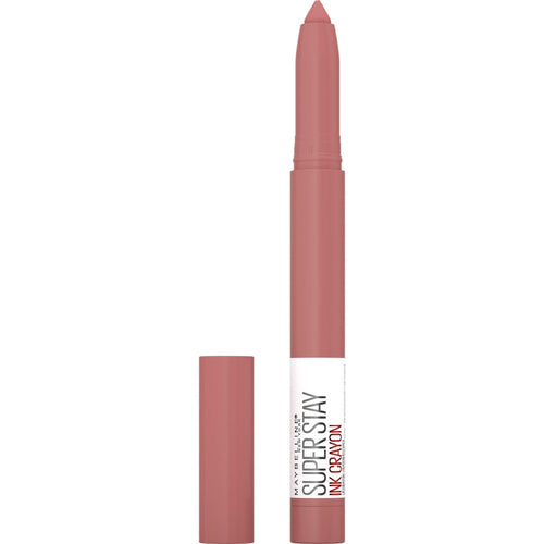 Maybelline Super Stay Ink Crayon Lipstick Makeup, Precision Tip Matte Lip Crayon with Built - in Sharpener, Longwear Up To 8Hrs, Lead The Way, Pink Beige, 1 Count - 7DAY'S