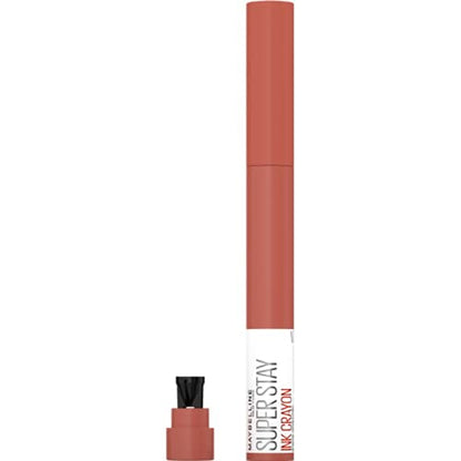 Maybelline Super Stay Ink Crayon Lipstick Makeup, Precision Tip Matte Lip Crayon with Built - in Sharpener, Longwear Up To 8Hrs, Lead The Way, Pink Beige, 1 Count - 7DAY'S