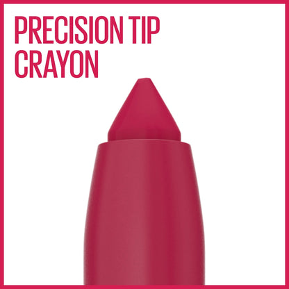 Maybelline Super Stay Ink Crayon Lipstick Makeup, Precision Tip Matte Lip Crayon with Built - in Sharpener, Longwear Up To 8Hrs, Lead The Way, Pink Beige, 1 Count - 7DAY'S