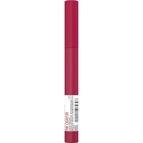 Maybelline Super Stay Ink Crayon Lipstick Makeup, Precision Tip Matte Lip Crayon with Built - in Sharpener, Longwear Up To 8Hrs, Lead The Way, Pink Beige, 1 Count - 7DAY'S