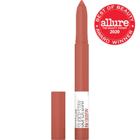 Maybelline Super Stay Ink Crayon Lipstick Makeup, Precision Tip Matte Lip Crayon with Built - in Sharpener, Longwear Up To 8Hrs, Lead The Way, Pink Beige, 1 Count - 7DAY'S