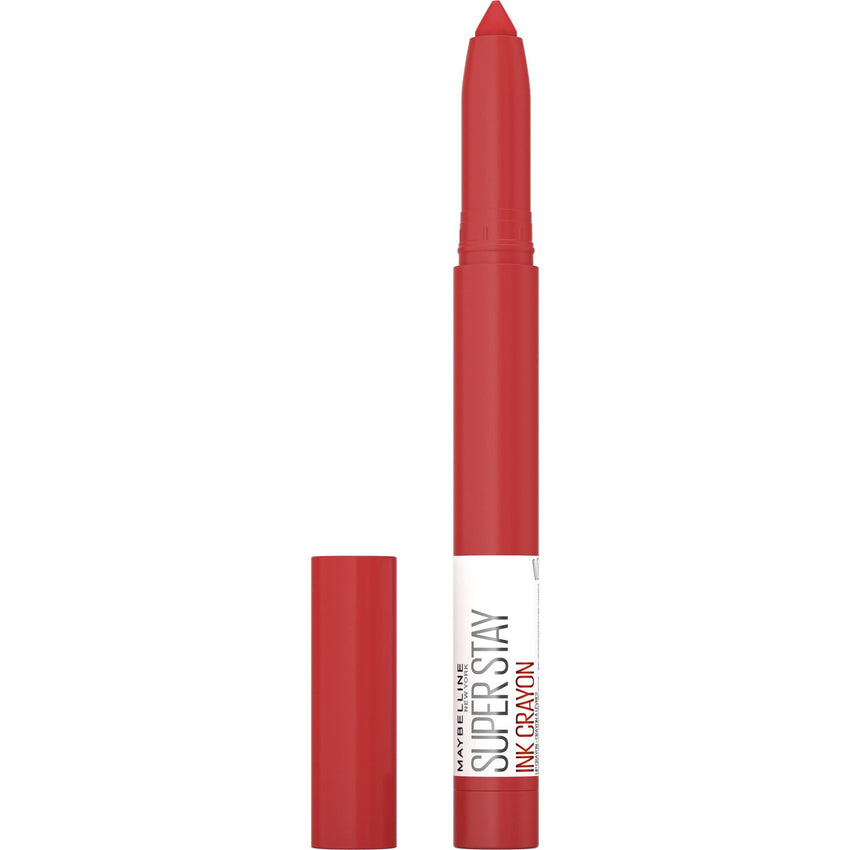 Maybelline Super Stay Ink Crayon Lipstick Makeup, Precision Tip Matte Lip Crayon with Built - in Sharpener, Longwear Up To 8Hrs, Lead The Way, Pink Beige, 1 Count - 7DAY'S