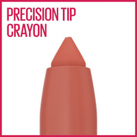 Maybelline Super Stay Ink Crayon Lipstick Makeup, Precision Tip Matte Lip Crayon with Built - in Sharpener, Longwear Up To 8Hrs, Lead The Way, Pink Beige, 1 Count - 7DAY'S