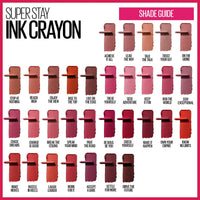 Maybelline Super Stay Ink Crayon Lipstick Makeup, Precision Tip Matte Lip Crayon with Built - in Sharpener, Longwear Up To 8Hrs, Lead The Way, Pink Beige, 1 Count - 7DAY'S