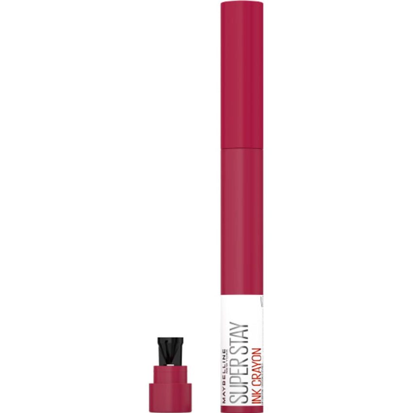 Maybelline Super Stay Ink Crayon Lipstick Makeup, Precision Tip Matte Lip Crayon with Built - in Sharpener, Longwear Up To 8Hrs, Lead The Way, Pink Beige, 1 Count - 7DAY'S