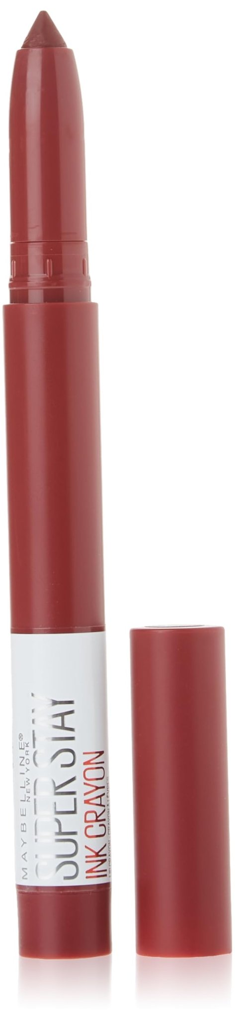 Maybelline Super Stay Ink Crayon Lipstick Makeup, Precision Tip Matte Lip Crayon with Built - in Sharpener, Longwear Up To 8Hrs, Lead The Way, Pink Beige, 1 Count - 7DAY'S