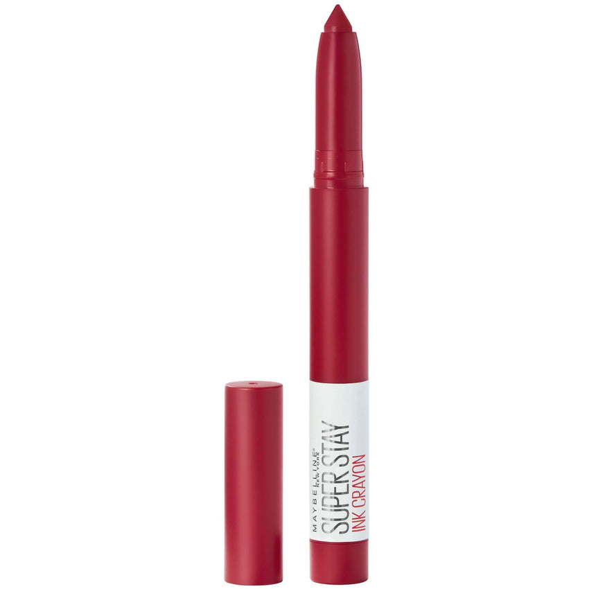 Maybelline Super Stay Ink Crayon Lipstick Makeup, Precision Tip Matte Lip Crayon with Built - in Sharpener, Longwear Up To 8Hrs, Lead The Way, Pink Beige, 1 Count - 7DAY'S