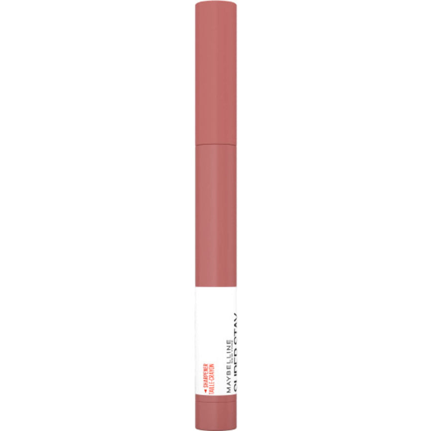 Maybelline Super Stay Ink Crayon Lipstick Makeup, Precision Tip Matte Lip Crayon with Built - in Sharpener, Longwear Up To 8Hrs, Lead The Way, Pink Beige, 1 Count - 7DAY'S
