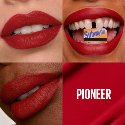 Maybelline Super Stay Matte Ink Liquid Lipstick Makeup, Long Lasting High Impact Color, Up to 16H Wear, Pioneer, Blue Red, 1 Count, Packaging May Vary - 7DAY'S