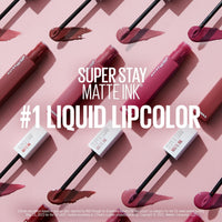 Maybelline Super Stay Matte Ink Liquid Lipstick Makeup, Long Lasting High Impact Color, Up to 16H Wear, Pioneer, Blue Red, 1 Count, Packaging May Vary - 7DAY'S