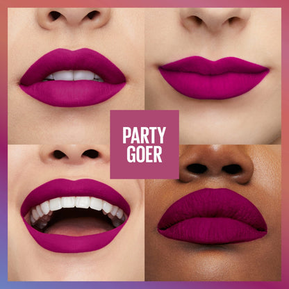 Maybelline Super Stay Matte Ink Liquid Lipstick Makeup, Long Lasting High Impact Color, Up to 16H Wear, Pioneer, Blue Red, 1 Count, Packaging May Vary - 7DAY'S