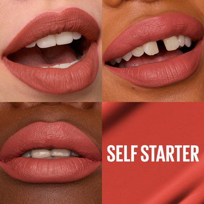 Maybelline Super Stay Matte Ink Liquid Lipstick Makeup, Long Lasting High Impact Color, Up to 16H Wear, Pioneer, Blue Red, 1 Count, Packaging May Vary - 7DAY'S
