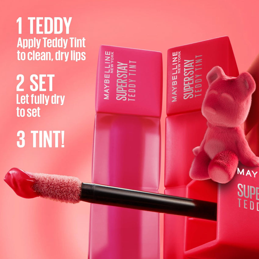Maybelline Super Stay Teddy Lip Tint, Long Lasting Matte Lipstick For Up To 12HR Wear, Kneehigh, 1 Count - 7DAY'S