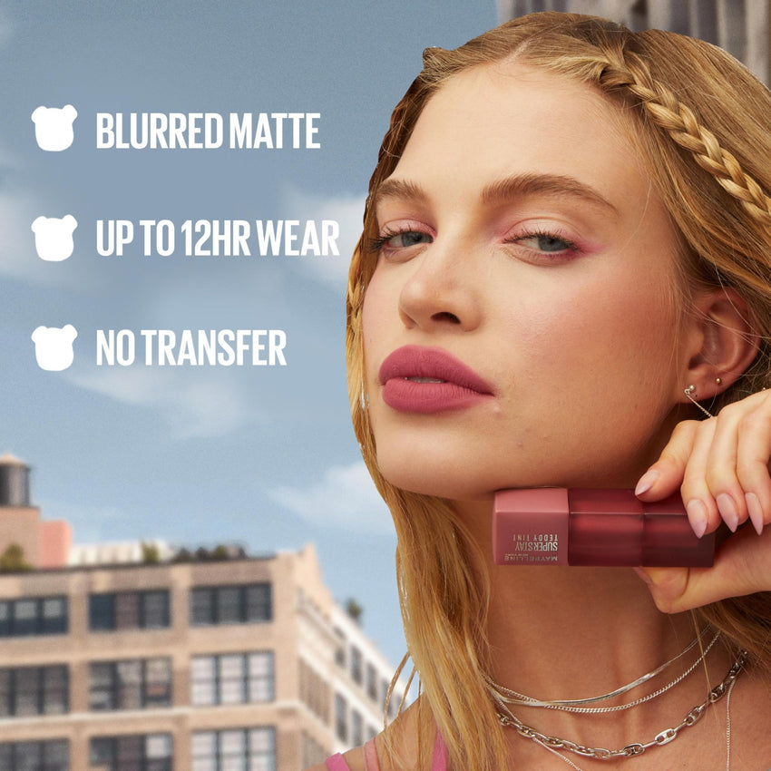 Maybelline Super Stay Teddy Lip Tint, Long Lasting Matte Lipstick For Up To 12HR Wear, Kneehigh, 1 Count - 7DAY'S