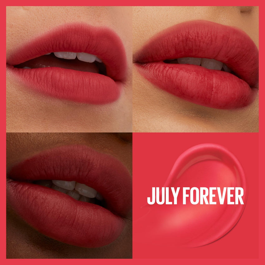 Maybelline Super Stay Teddy Lip Tint, Long Lasting Matte Lipstick For Up To 12HR Wear, Kneehigh, 1 Count - 7DAY'S