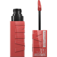 Maybelline Super Stay Vinyl Ink Longwear No - Budge Liquid Lipcolor Makeup, Highly Pigmented Color and Instant Shine, Cheeky, Rose Nude Lipstick, 0.14 fl oz, 1 Count - 7DAY'S