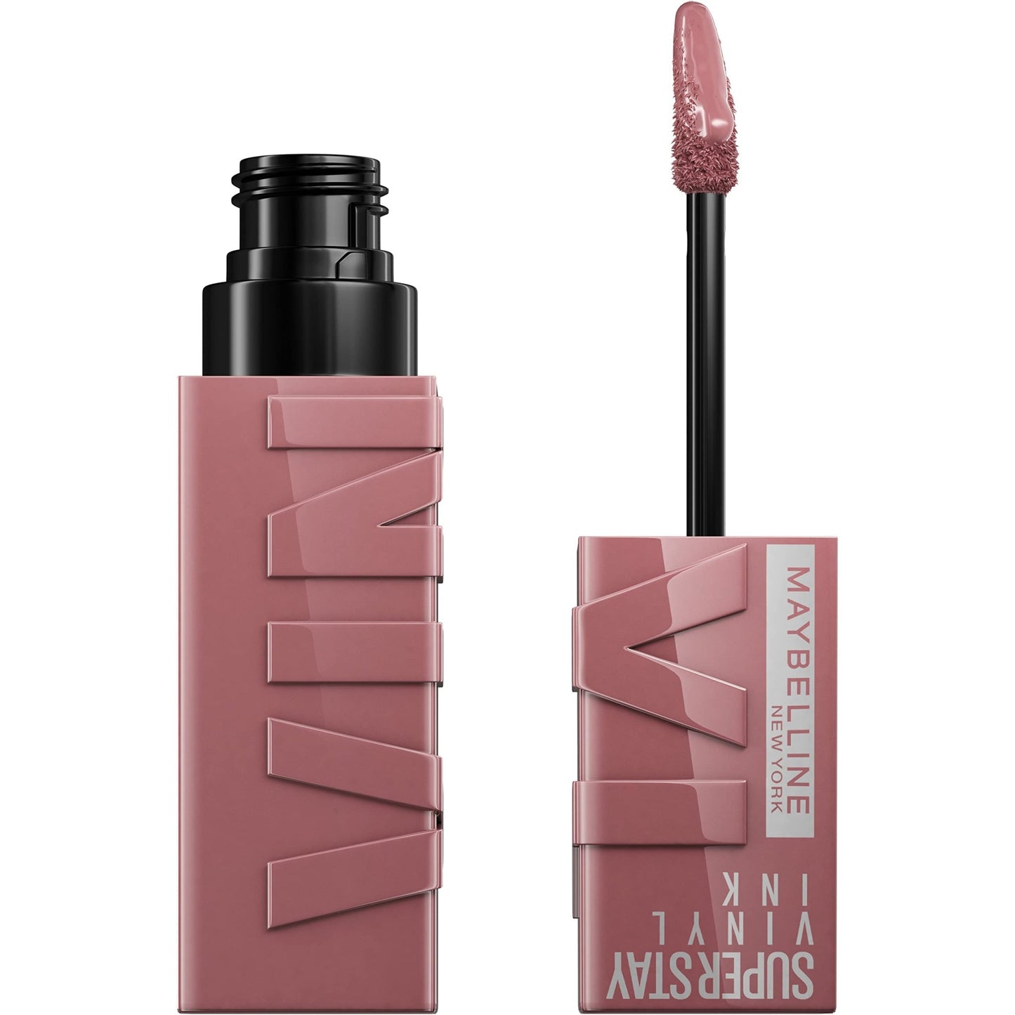 Maybelline Super Stay Vinyl Ink Longwear No - Budge Liquid Lipcolor Makeup, Highly Pigmented Color and Instant Shine, Cheeky, Rose Nude Lipstick, 0.14 fl oz, 1 Count - 7DAY'S