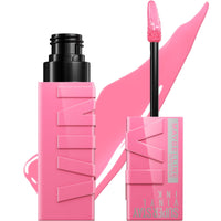 Maybelline Super Stay Vinyl Ink Longwear No - Budge Liquid Lipcolor Makeup, Highly Pigmented Color and Instant Shine, Cheeky, Rose Nude Lipstick, 0.14 fl oz, 1 Count - 7DAY'S