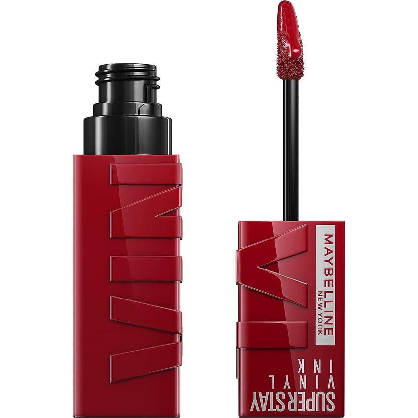 Maybelline Super Stay Vinyl Ink Longwear No - Budge Liquid Lipcolor Makeup, Highly Pigmented Color and Instant Shine, Cheeky, Rose Nude Lipstick, 0.14 fl oz, 1 Count - 7DAY'S