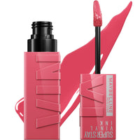 Maybelline Super Stay Vinyl Ink Longwear No - Budge Liquid Lipcolor Makeup, Highly Pigmented Color and Instant Shine, Cheeky, Rose Nude Lipstick, 0.14 fl oz, 1 Count - 7DAY'S