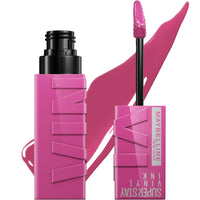 Maybelline Super Stay Vinyl Ink Longwear No - Budge Liquid Lipcolor Makeup, Highly Pigmented Color and Instant Shine, Cheeky, Rose Nude Lipstick, 0.14 fl oz, 1 Count - 7DAY'S