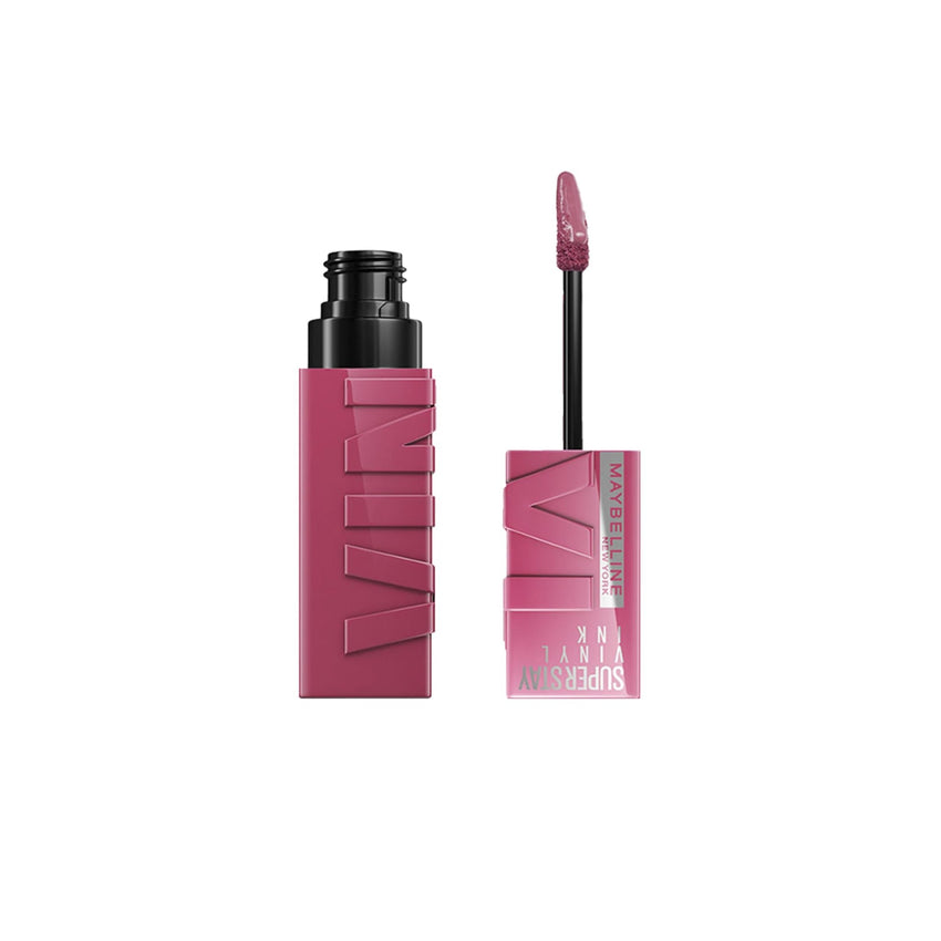 Maybelline Super Stay Vinyl Ink Longwear No - Budge Liquid Lipcolor Makeup, Highly Pigmented Color and Instant Shine, Cheeky, Rose Nude Lipstick, 0.14 fl oz, 1 Count - 7DAY'S
