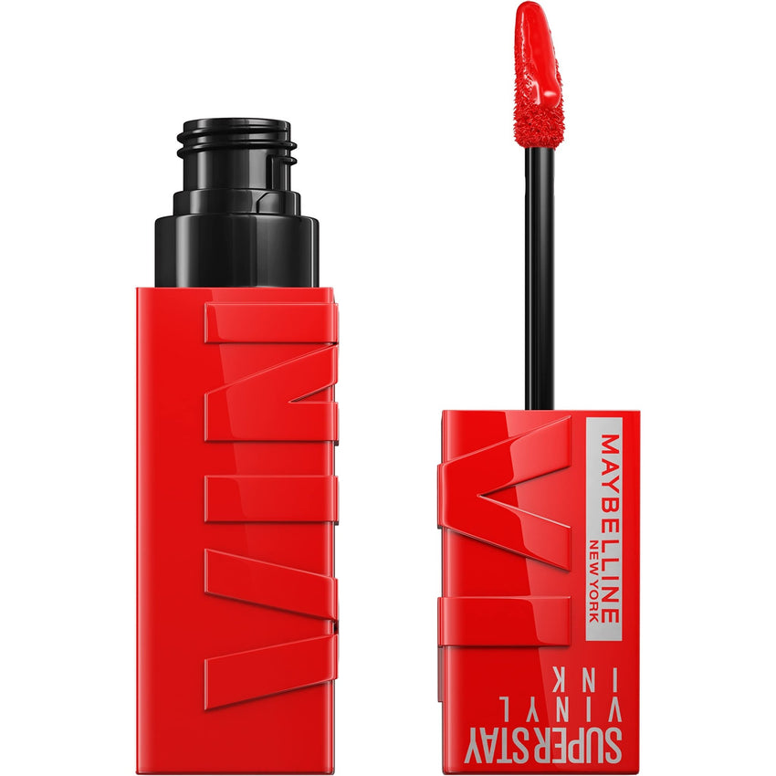 Maybelline Super Stay Vinyl Ink Longwear No - Budge Liquid Lipcolor Makeup, Highly Pigmented Color and Instant Shine, Cheeky, Rose Nude Lipstick, 0.14 fl oz, 1 Count - 7DAY'S