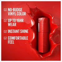 Maybelline Super Stay Vinyl Ink Longwear No - Budge Liquid Lipcolor Makeup, Highly Pigmented Color and Instant Shine, Cheeky, Rose Nude Lipstick, 0.14 fl oz, 1 Count - 7DAY'S