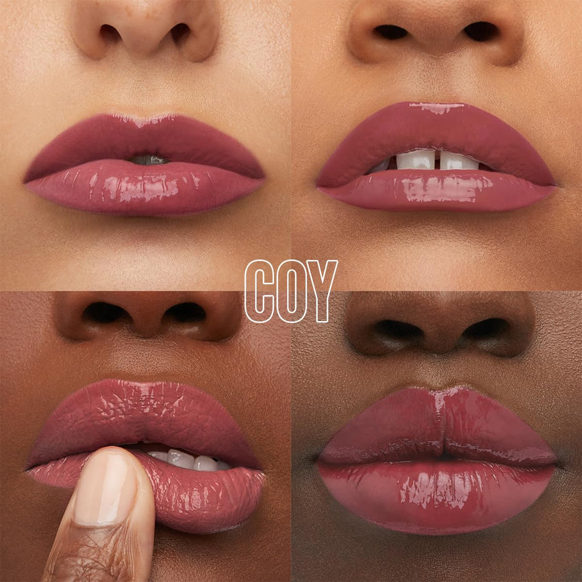 Maybelline Super Stay Vinyl Ink Longwear No - Budge Liquid Lipcolor Makeup, Highly Pigmented Color and Instant Shine, Cheeky, Rose Nude Lipstick, 0.14 fl oz, 1 Count - 7DAY'S