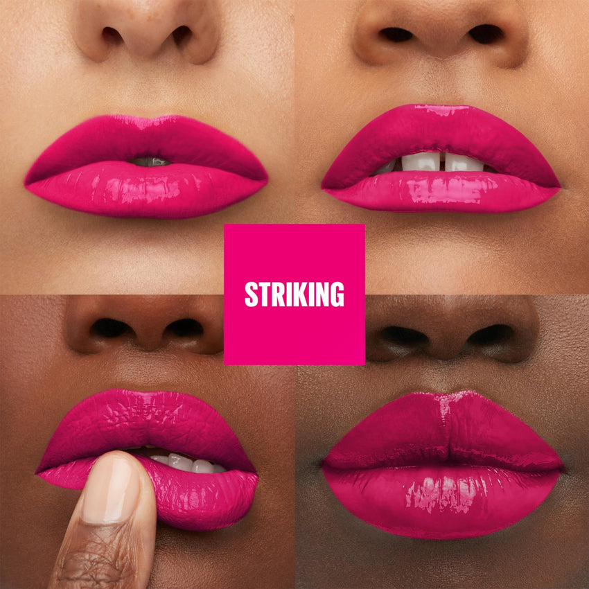 Maybelline Super Stay Vinyl Ink Longwear No - Budge Liquid Lipcolor Makeup, Highly Pigmented Color and Instant Shine, Cheeky, Rose Nude Lipstick, 0.14 fl oz, 1 Count - 7DAY'S