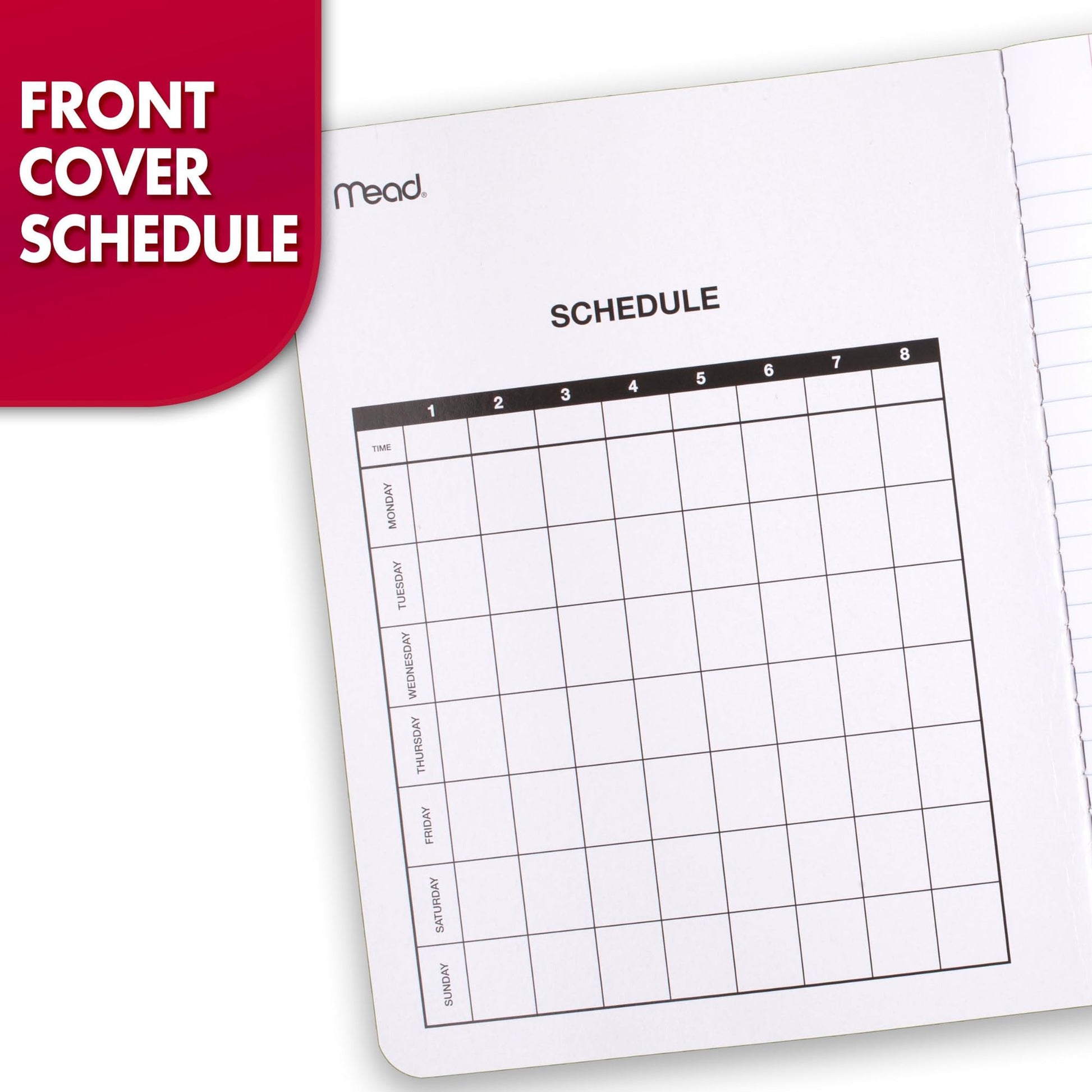 Mead Composition Notebook, 3 Pack, Wide Ruled Paper, 7 - 1/2" x 9 - 3/4", 100 Sheets per Comp Book, Black Marble (38301) - 7DAY'S