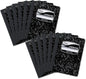 Mead Composition Notebook, 3 Pack, Wide Ruled Paper, 7 - 1/2" x 9 - 3/4", 100 Sheets per Comp Book, Black Marble (38301) - 7DAY'S