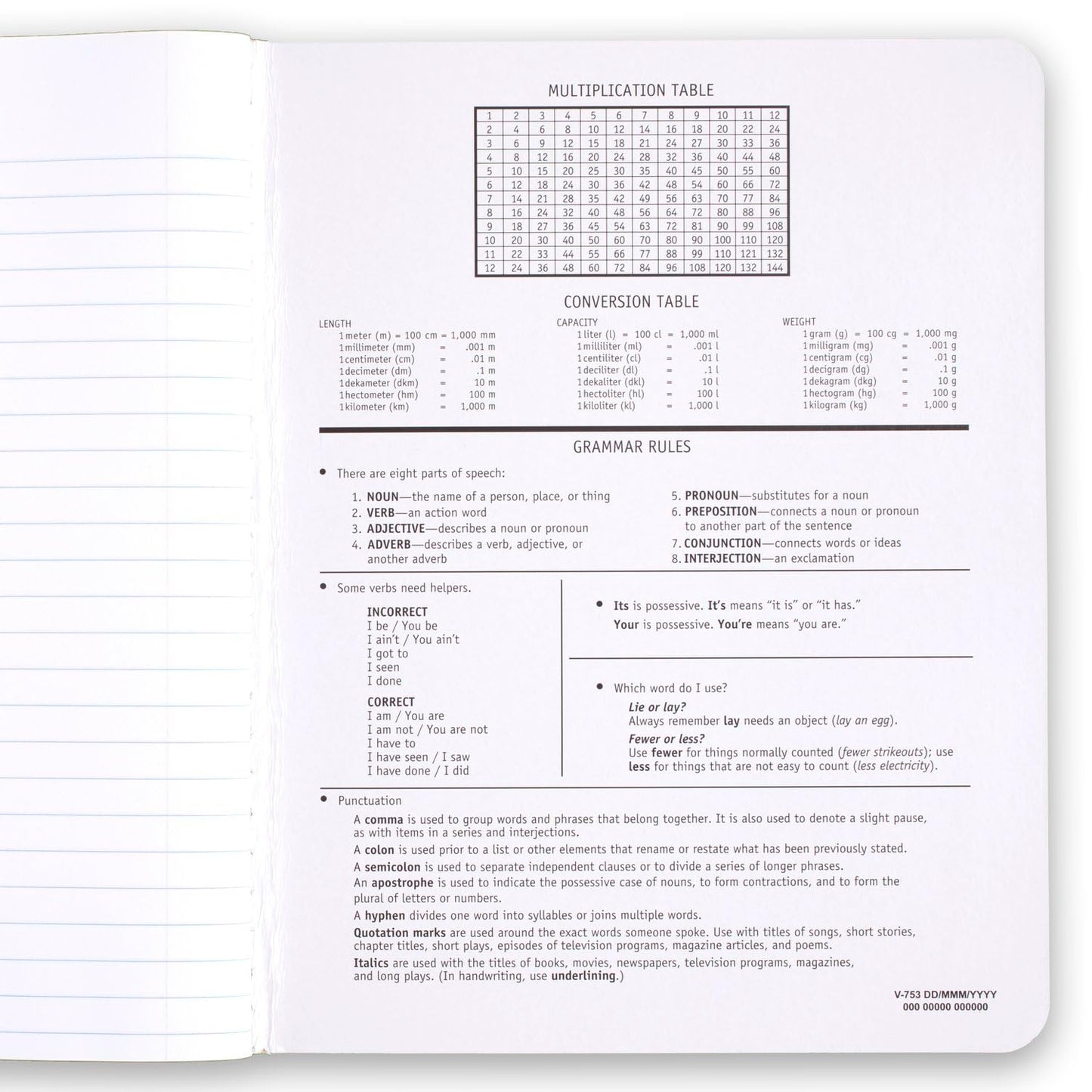 Mead Composition Notebook, 3 Pack, Wide Ruled Paper, 7 - 1/2" x 9 - 3/4", 100 Sheets per Comp Book, Black Marble (38301) - 7DAY'S