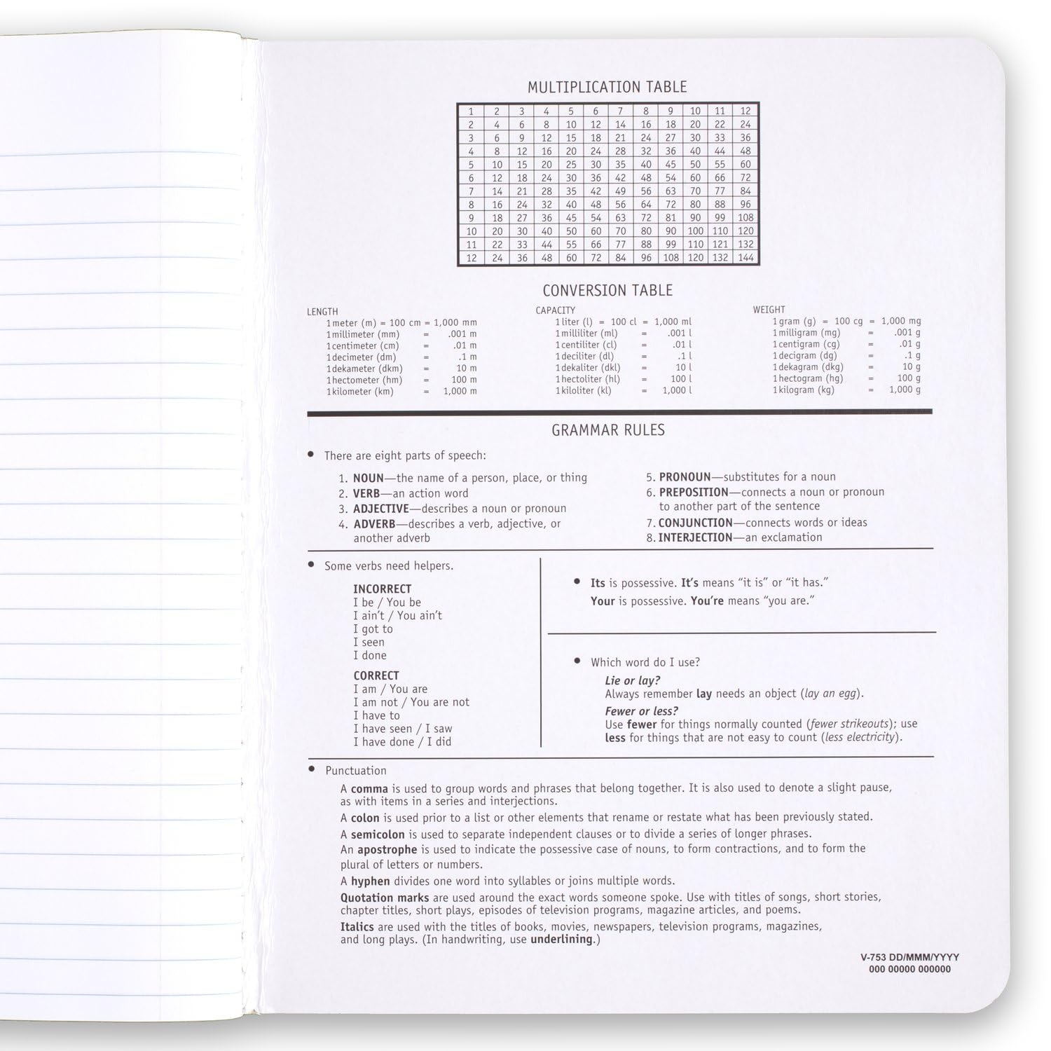 Mead Composition Notebook, 3 Pack, Wide Ruled Paper, 7 - 1/2" x 9 - 3/4", 100 Sheets per Comp Book, Black Marble (38301) - 7DAY'S