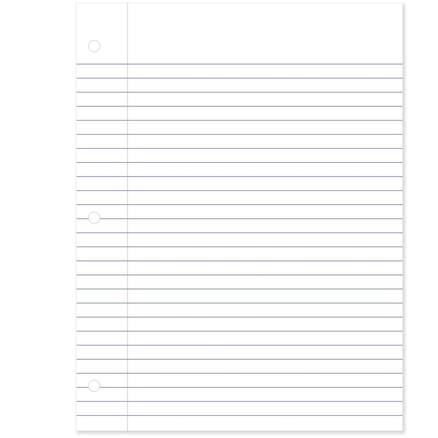 Mead Loose Leaf Paper, Wide Ruled Filler Notebook Paper, 8" x 10 - 1/2", 200 Sheets, Fits 3 - Ring Binder (15200) - 7DAY'S